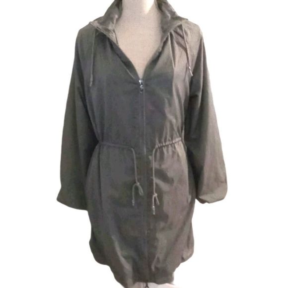 JoyLab Jackets & Coats Joy Lab Light Gray Long Runners Jacket